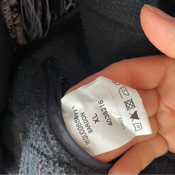 Vintage XL Barbour black winter chore shovel fleeced quilted vintage coat Bardon - Picture 16 of 16